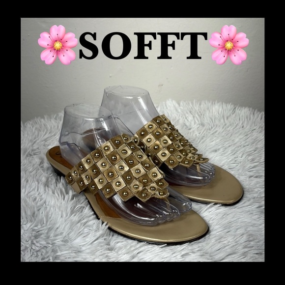 Shoes - SOFFT Studded Beige Sandals